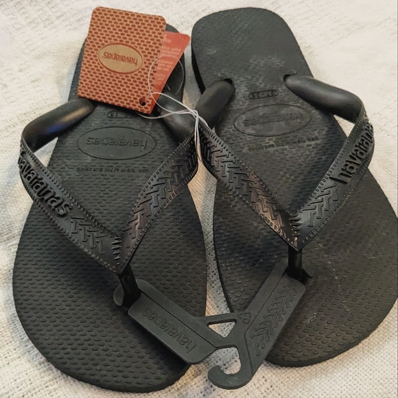Havaianas Black Flip Flops - Picture 1 of 8